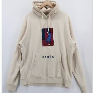 Parra Graphic Hoodie Large Embroidery Big Logo Spell Out Portugal Streetwear